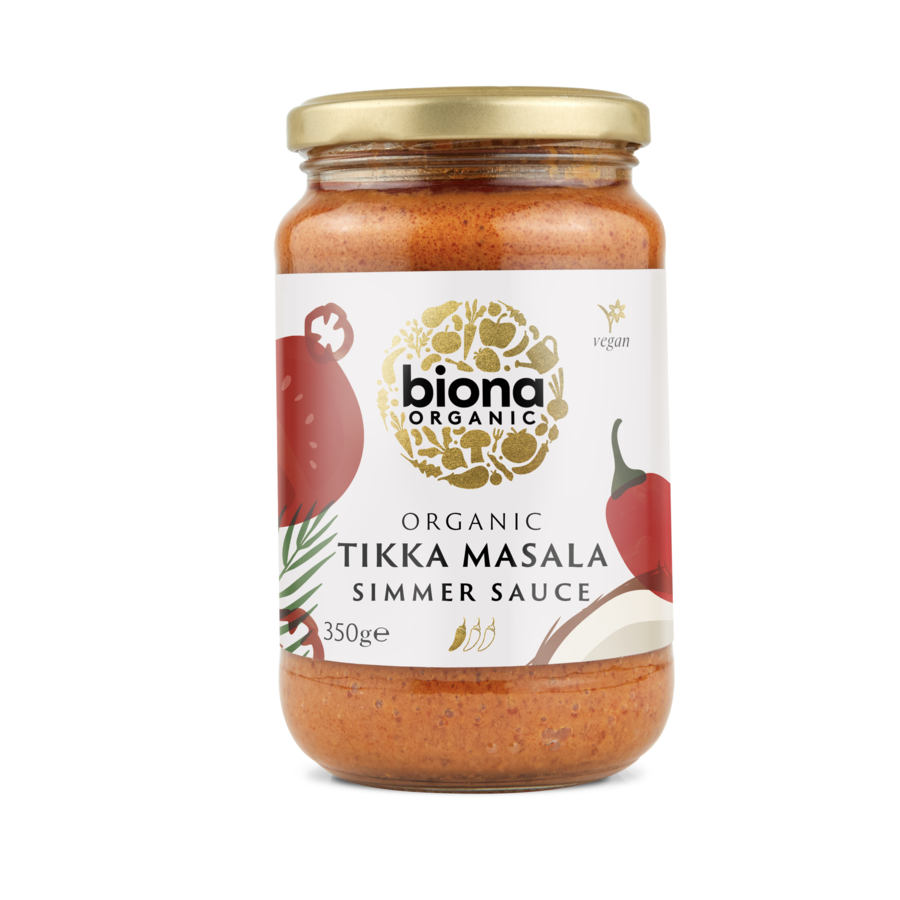 Biona tikka masala simmer sauce medium spice 350 g