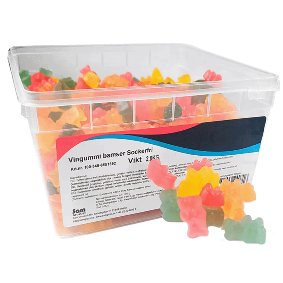 Sam Vingummibamser Sukkerfri 2kg