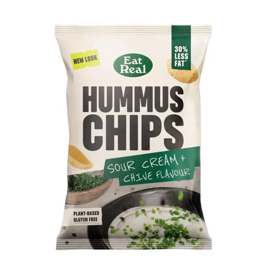 Eat real hummus chips rømme & chives 110 gr
