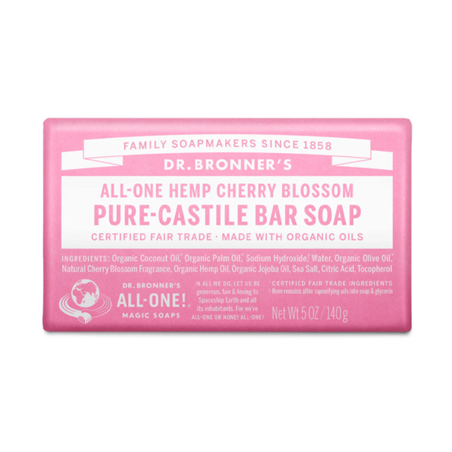 Dr Bronner pure castile såpestykke cherry blossom 140 g