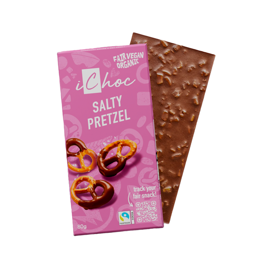 iChoc Salty Pretzel Chocolate 80gr