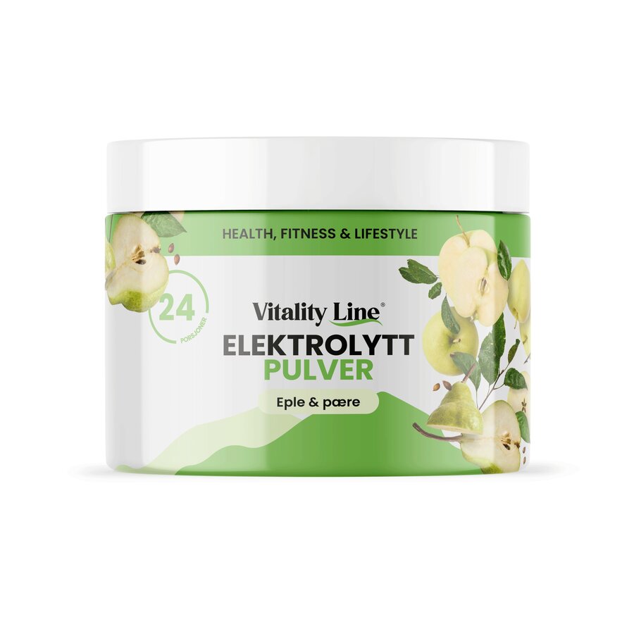 Vitality line elektrolyttpulver eple og pære 120 g