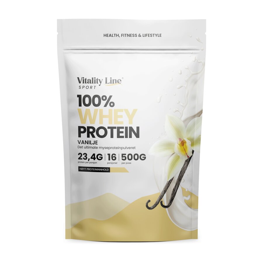 Vitality Line Sport 100% myseprotein vanilje 500 g