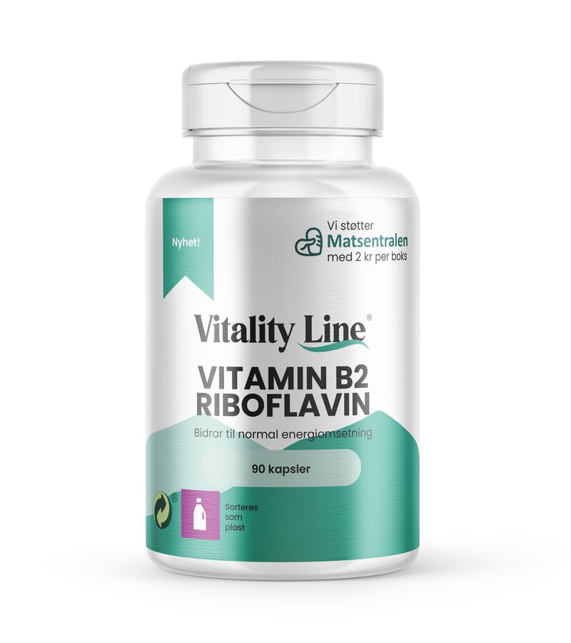 Vitality Line B2 Riboflavin 100 mg 90 kapsler