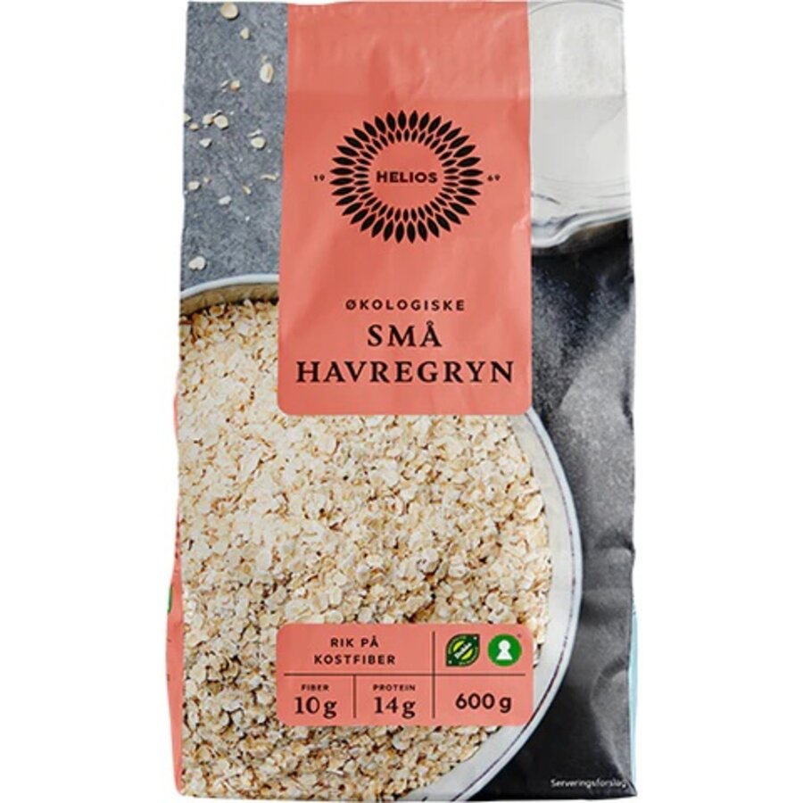 Helios økologisk små & lettkokte havregryn 600 g