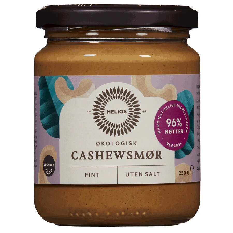 Helios økologisk fint cashewnøttsmør naturell 250 g