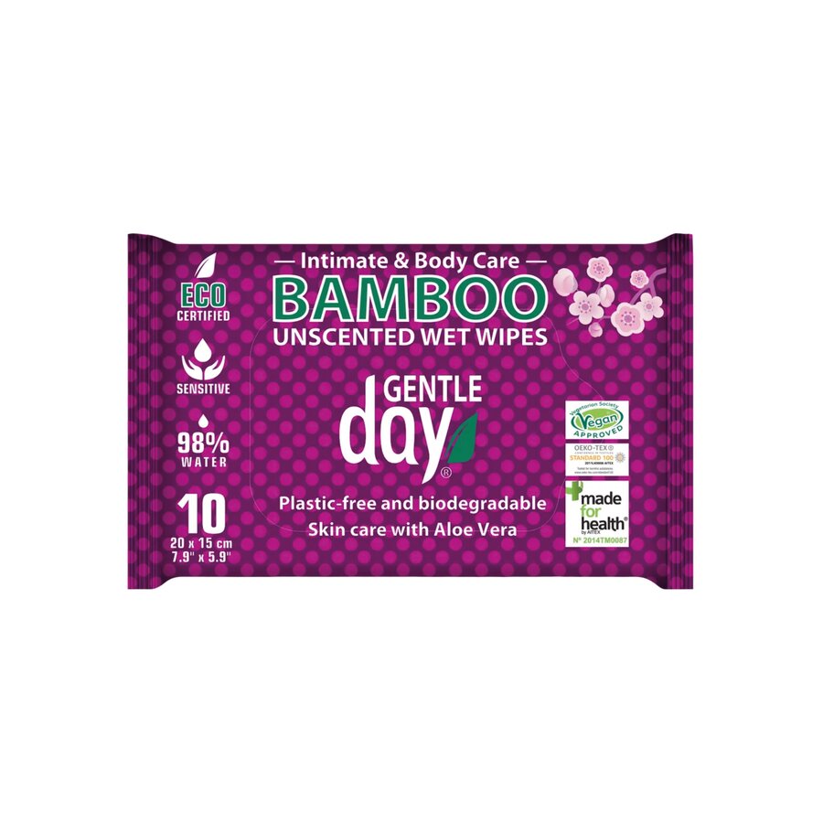 Gentle Day Uparfymert Våtservietter 10stk
