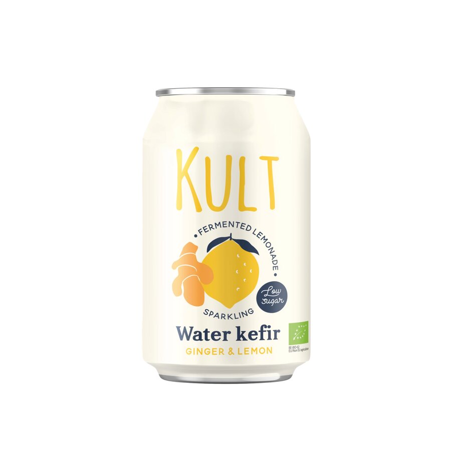 Kult Vannkefir Ingefær & Sitron Øko 0,33L