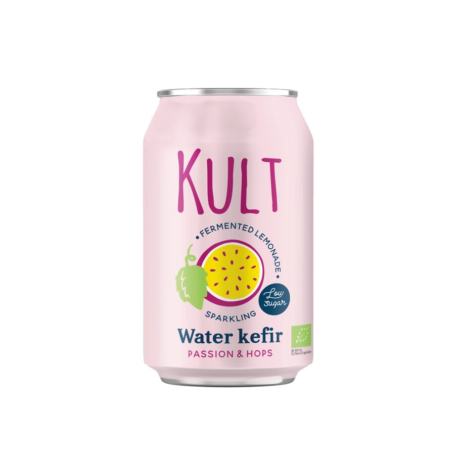 Kult Vannkefir Pasjonsfrukt og Humle Øko 0,33L