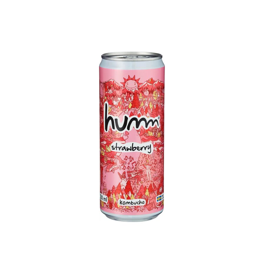 Humm Kombucha Jordbær 330ml