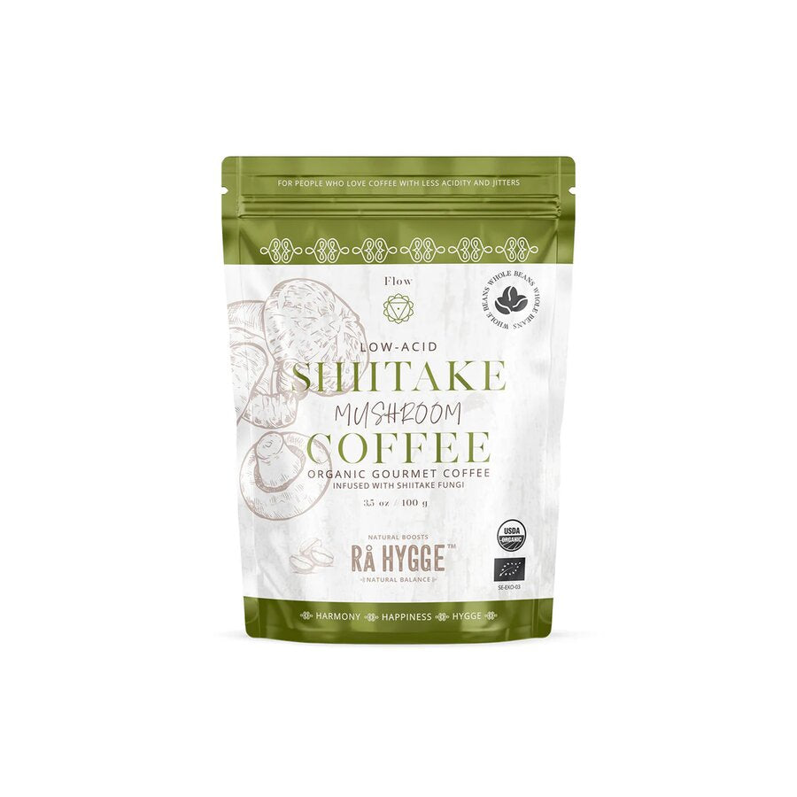 Rå Hygge Shiitake Hele kaffebønner 100 gr