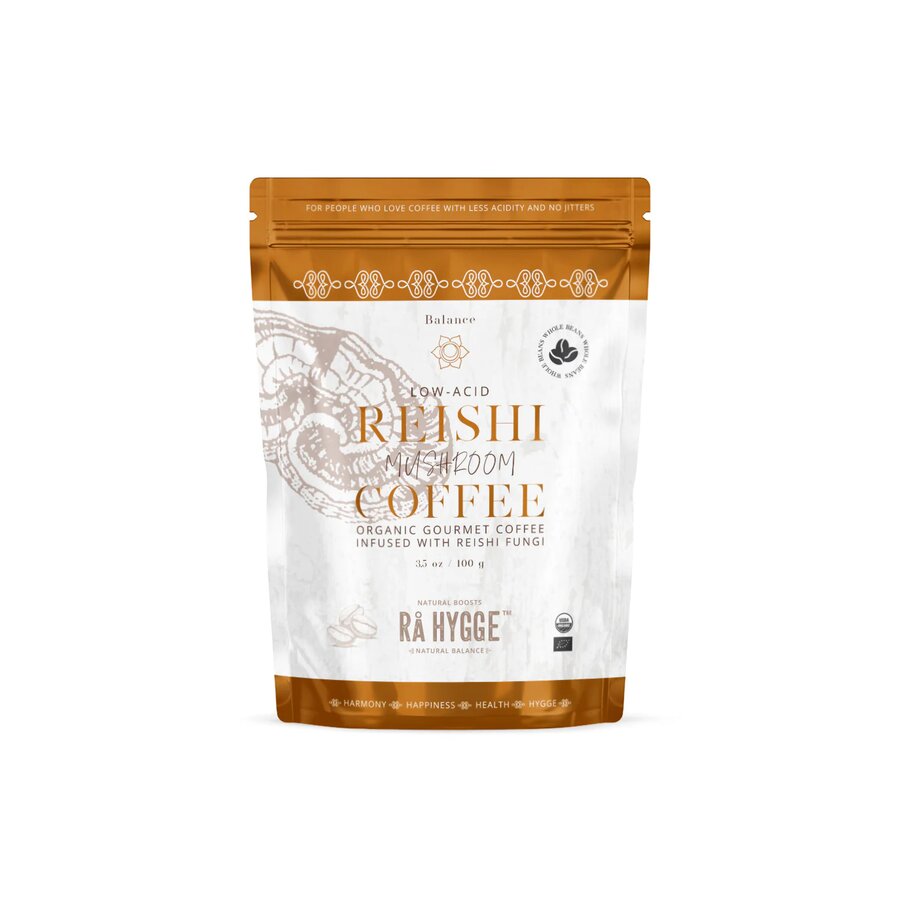Rå Hygge Reishi Øko Hele kaffebønner 100 gr