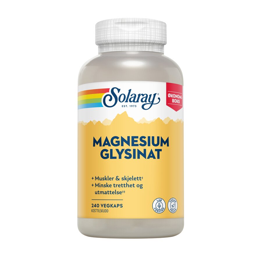 Solaray Magnesium Glysinat 240 kapsler