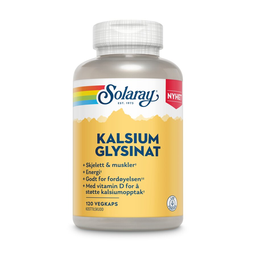 Solaray Kalsium Glysinat 120 kapsler