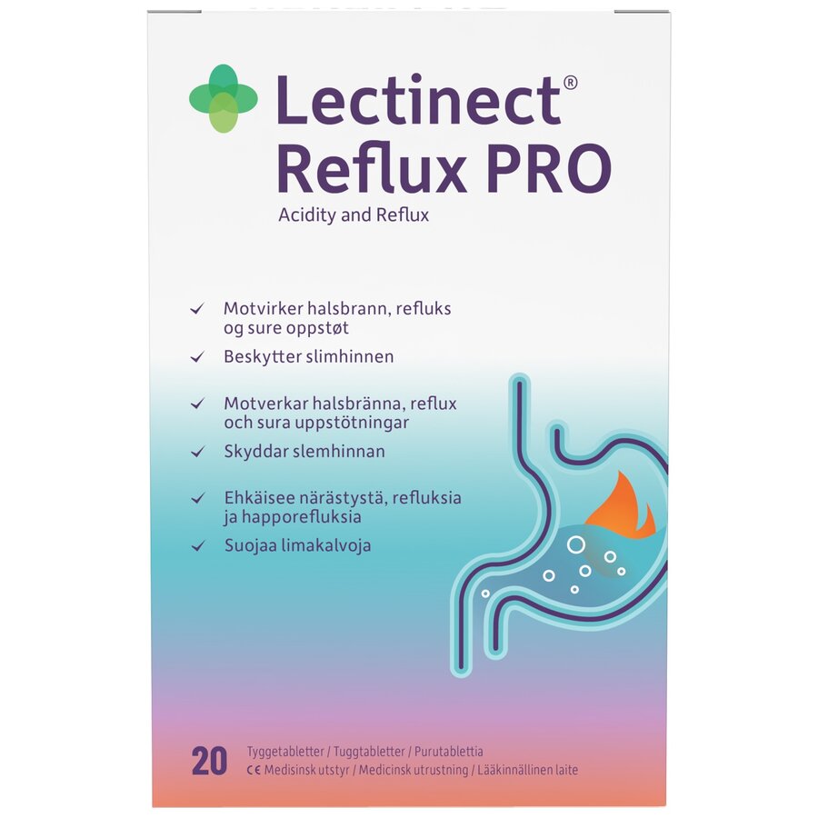 Lectinect Reflux Pro 20 tyggetabletter