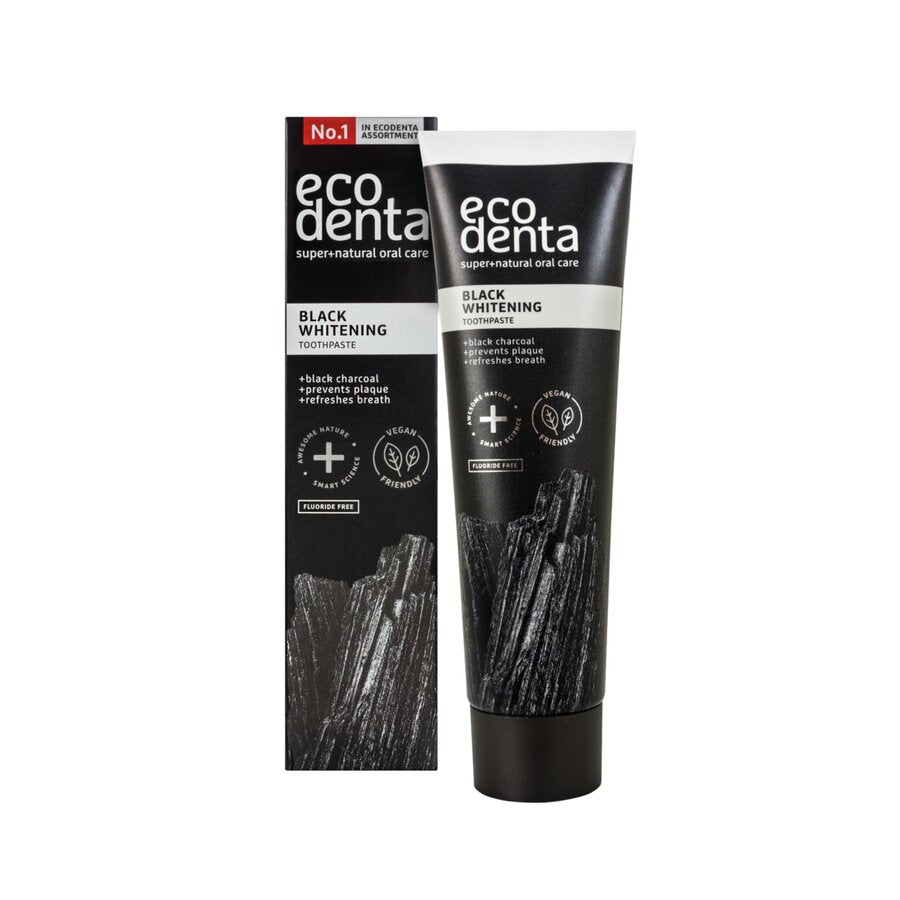 Ecodenta Black Whitening Tannkrem U/Fluor 100ml