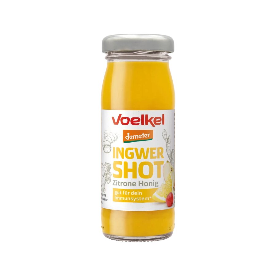 Voelkel ingefær shot med sitron & honning 95 ml