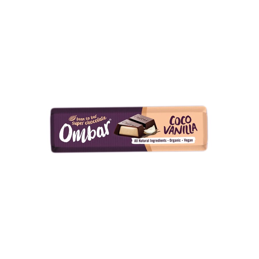 Ombar kokos & vanilje fylt sjokoladebar 42 g