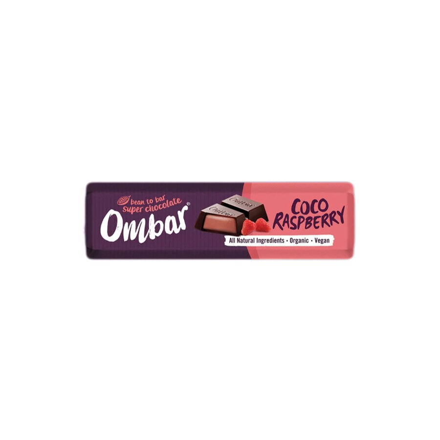 Ombar raspberry & coconut filled chocolate bar 42 g