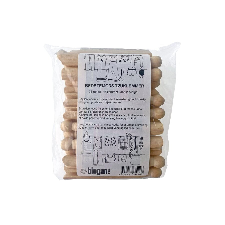 Tre bestemors klesklypere runde 25 stk