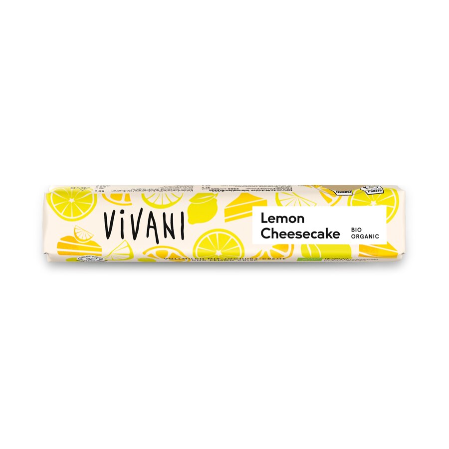 Vivani ostekake & sitron riegel 40 g øko