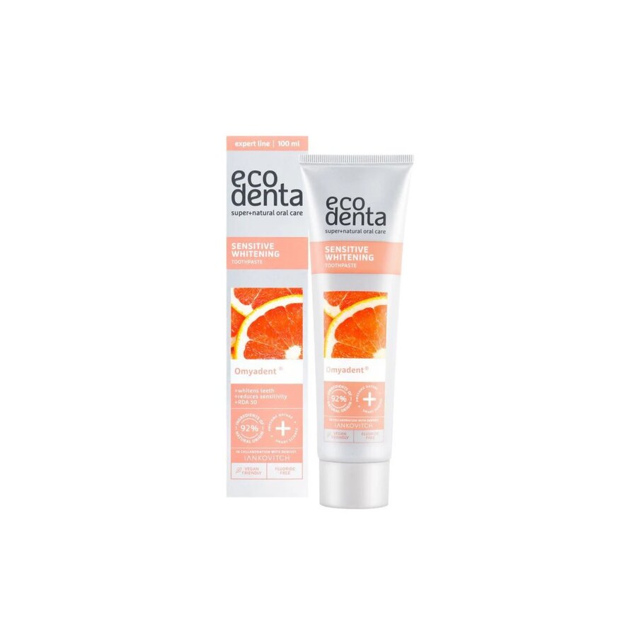 Ecodenta sensitive whitening tannkrem med Omyadent 100 ml