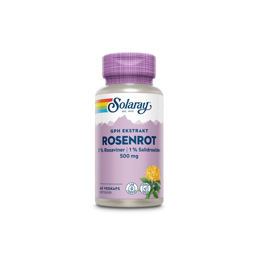 Solaray GPH rosenrot 500 mg 60 kapsler
