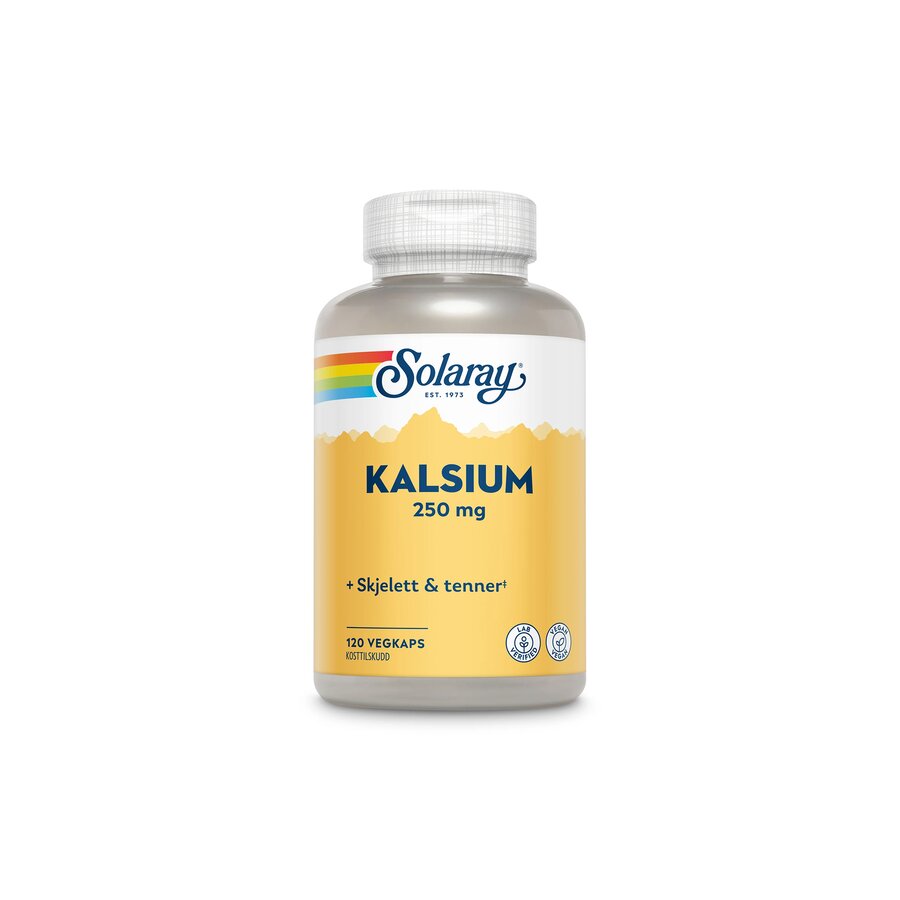 Solaray kalsium 250 mg 120 kapsler