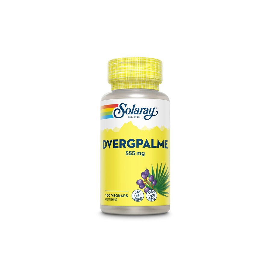 Solaray dvergpalme 555 mg 100 kapsler