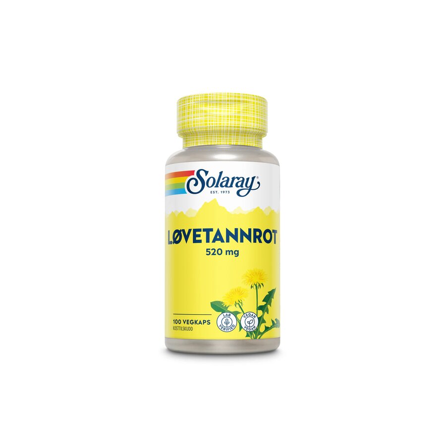 Solaray løvetannrot 520 mg 100 kapsler