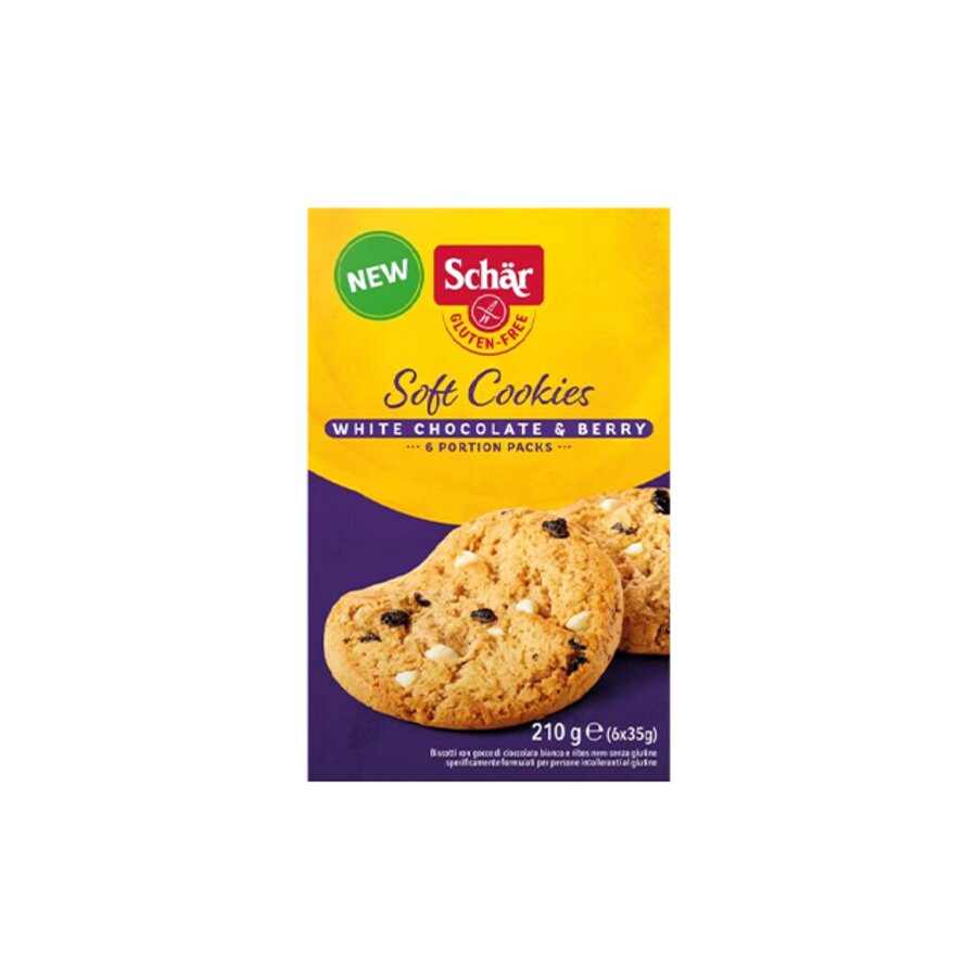 Schar glutenfri kjeks hvit sjokolade & bær 210g