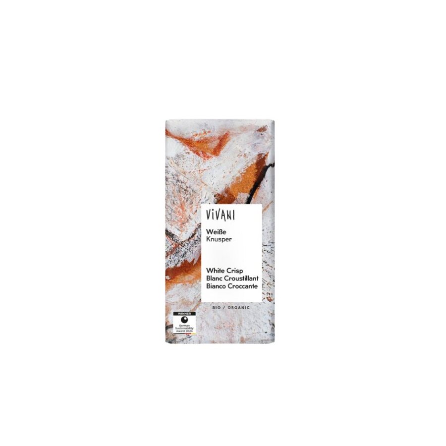 Vivani hvit sjokolade med crisp 80 g