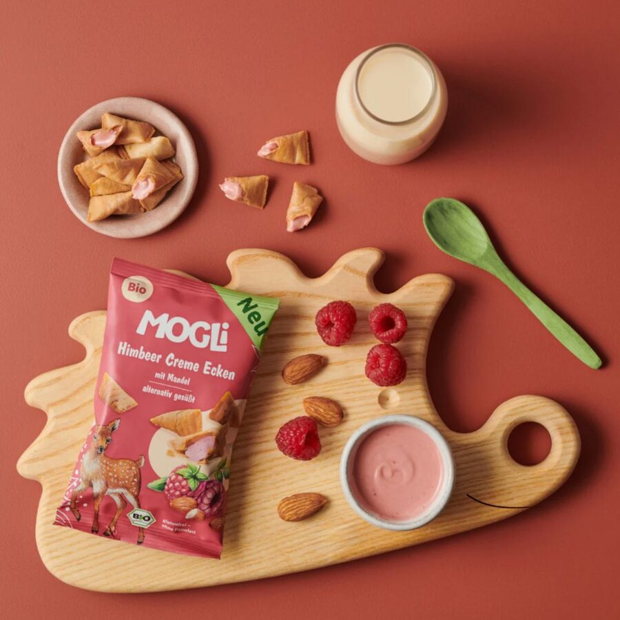 Mogli kjeks med bringebær & mandelkrem 30 g