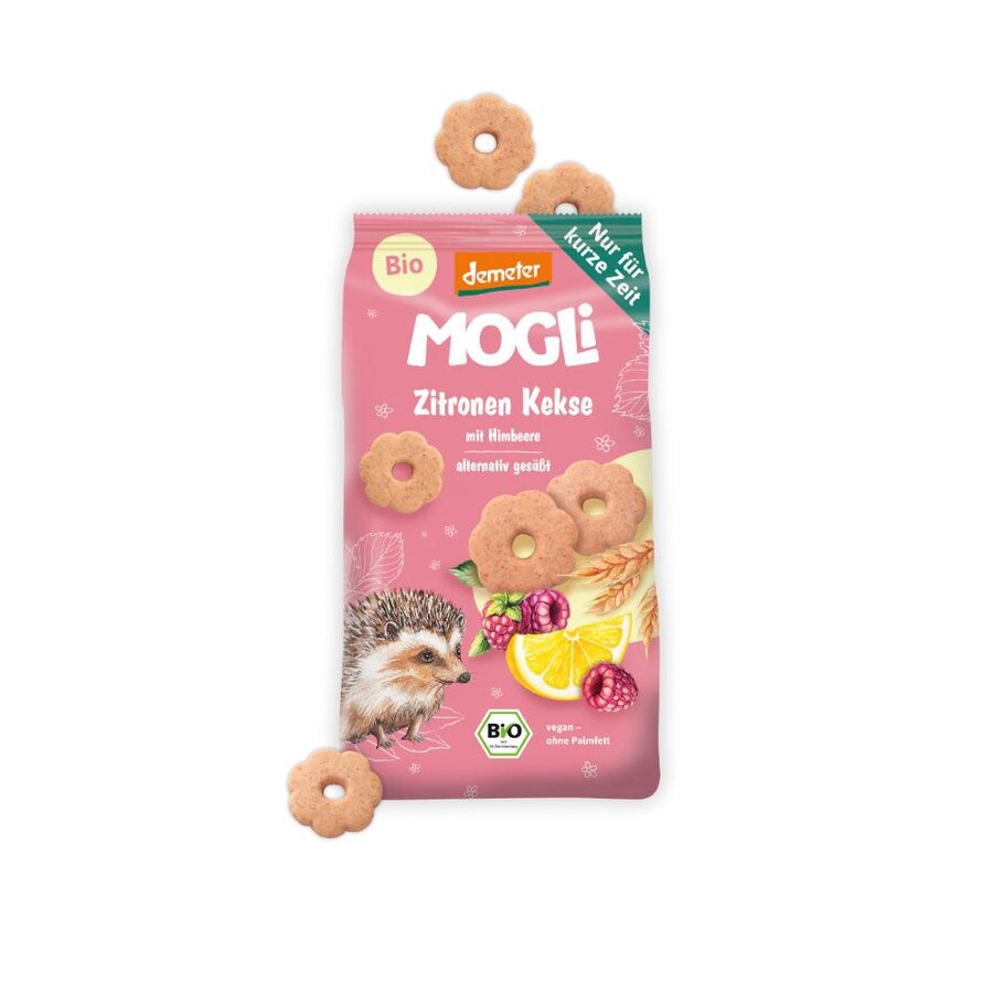 Mogli kjeks med sitron & bringebær 125 g