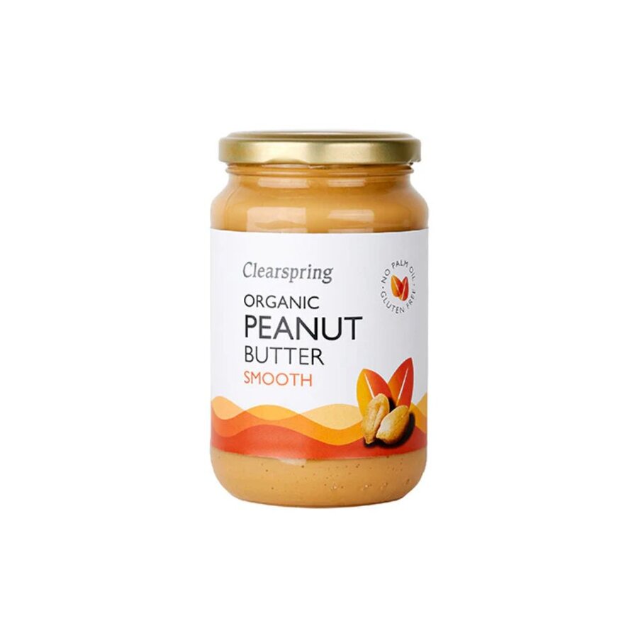 Clearspring økologisk peanøttsmør smooth med salt 350 g