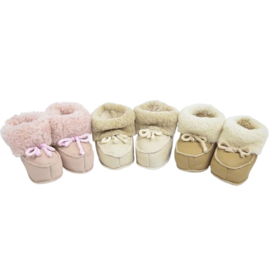 Ull Norge saueskinntøfler baby str 22/23 18-24 mnd brun