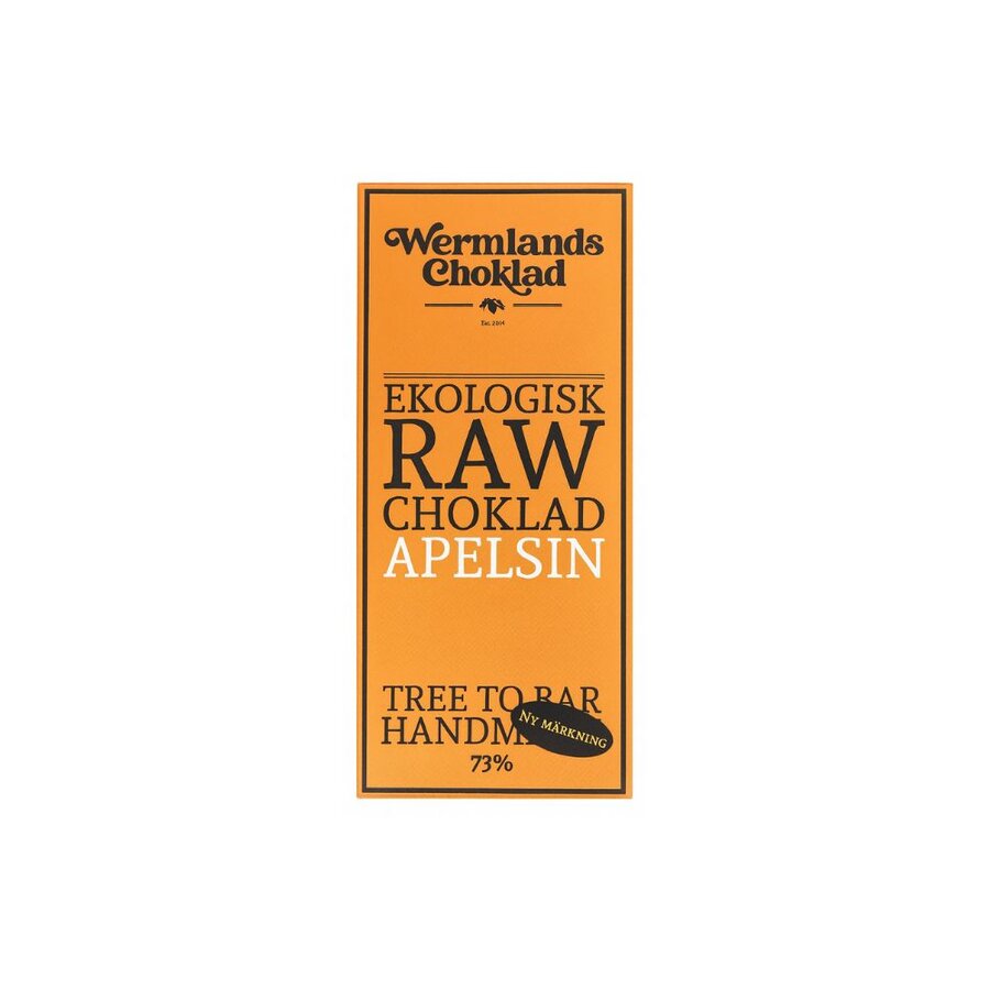 Wermlands Raw sjokolade appelsin 50 g