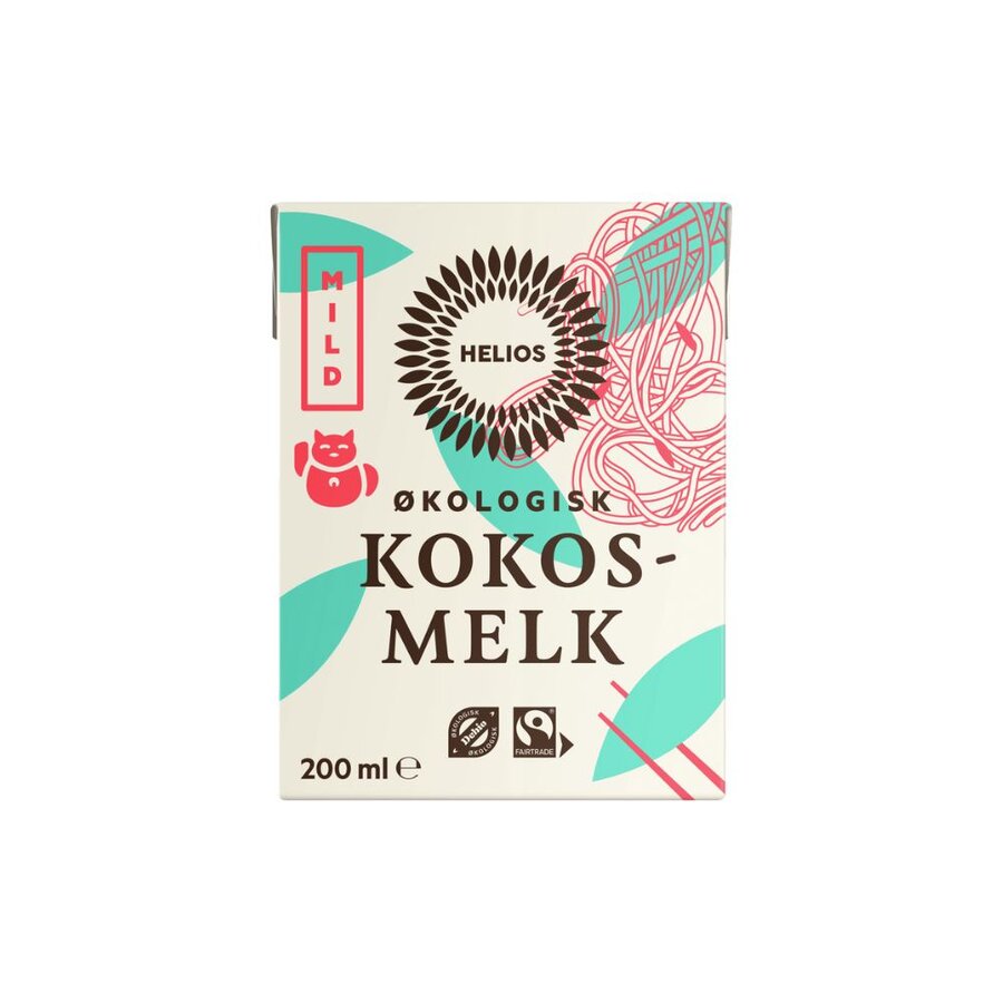 Helios økologisk kokosmelk 200 ml