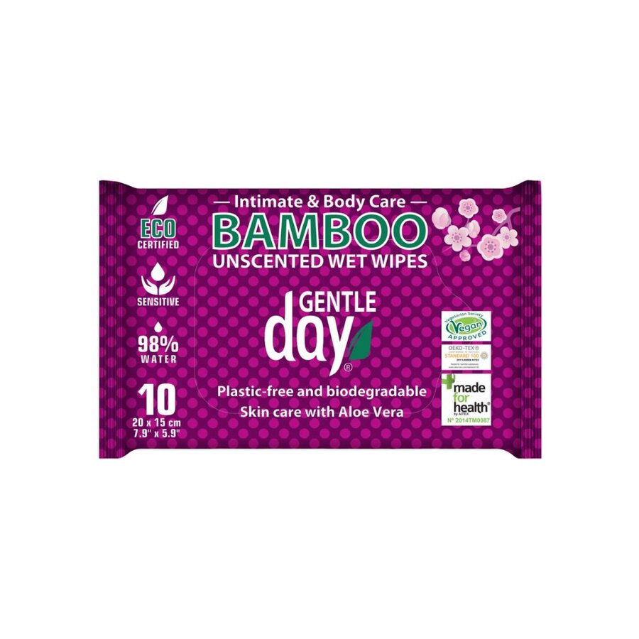 Gentle Day Uparfymert Våtservietter 10stk