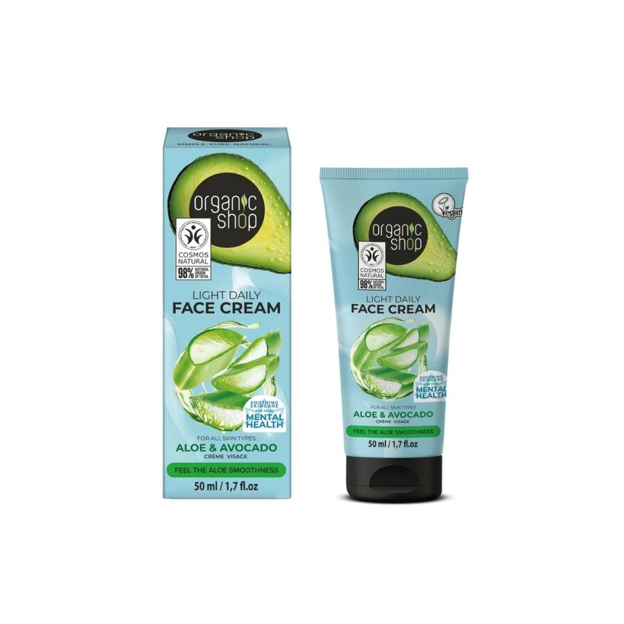 Organic Shop light daily face cream aloe & avocado 50 ml