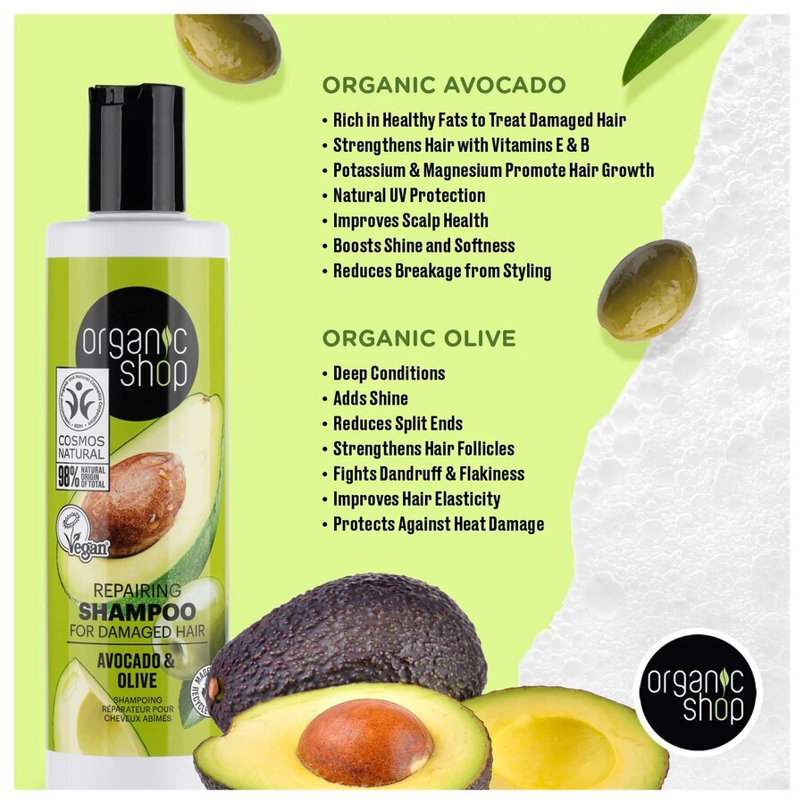Organic Shop repairing shampoo avocado & olive 280 ml