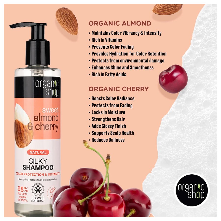Organic Shop silky shampoo almond & cherry 280 ml