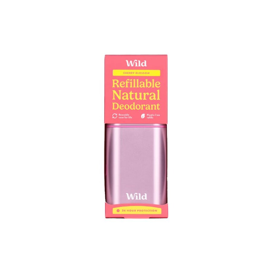 Wild deo starterpakke cherry blossom etui + refill 40 g