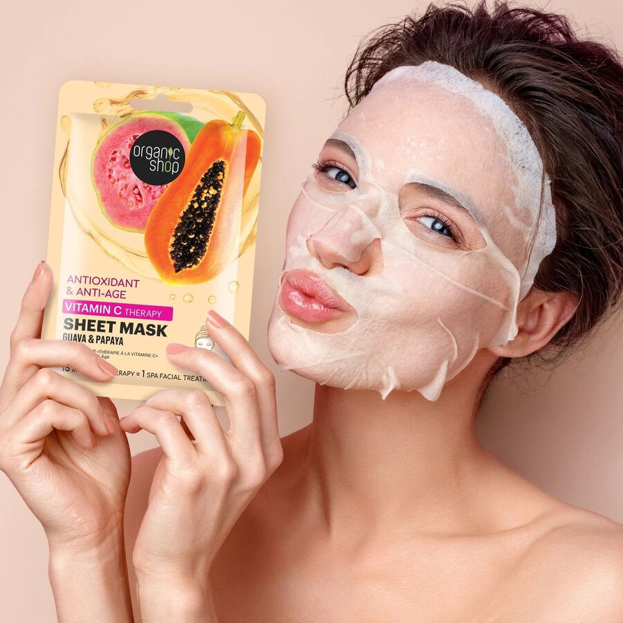 Organic Shop vitamin c therapy sheet mask guava & papaya 1x25g