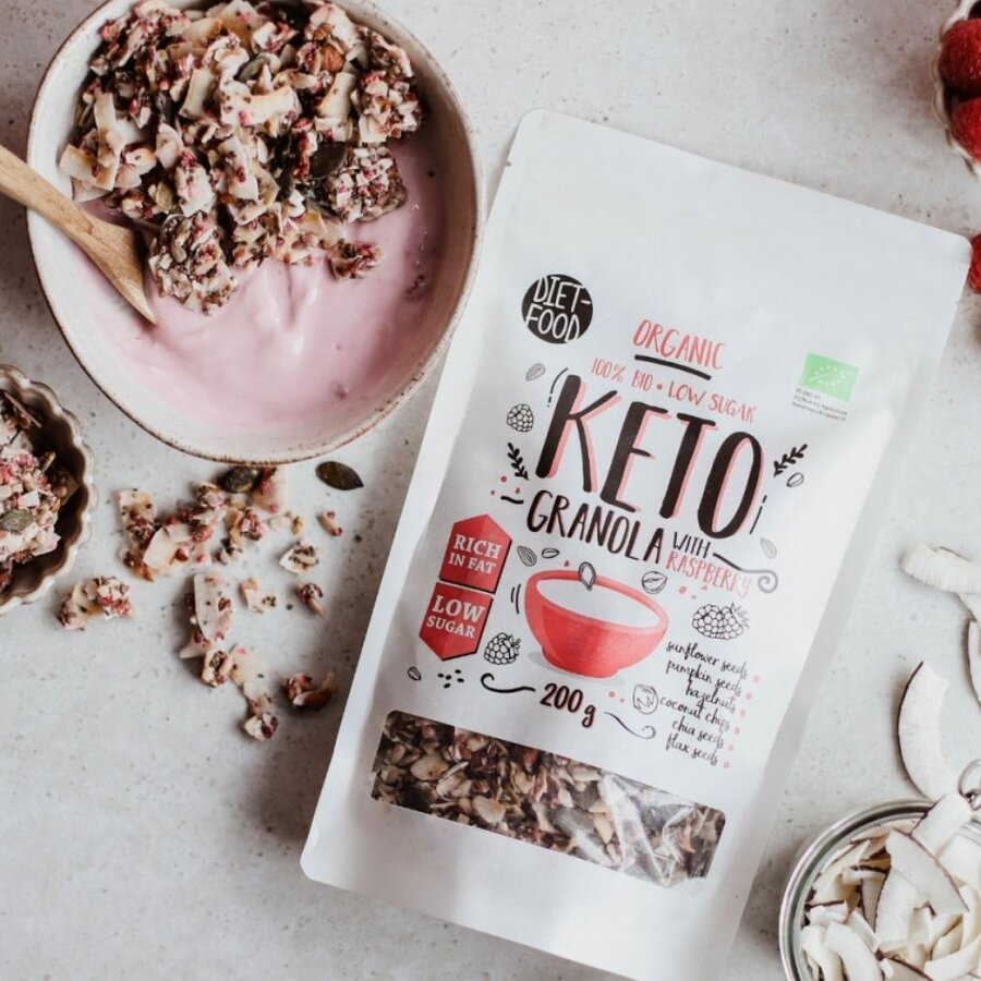 Diet Food keto granola bringebær 200 g