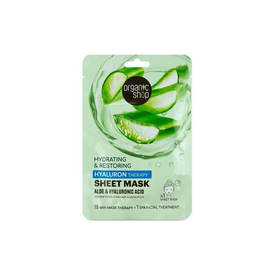 Organic Shop hyaluron solution sheet mask aloe & hyaluronic acid 1x25g