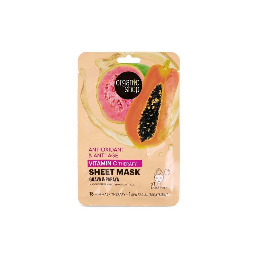 Organic Shop vitamin c therapy sheet mask guava & papaya 1x25g