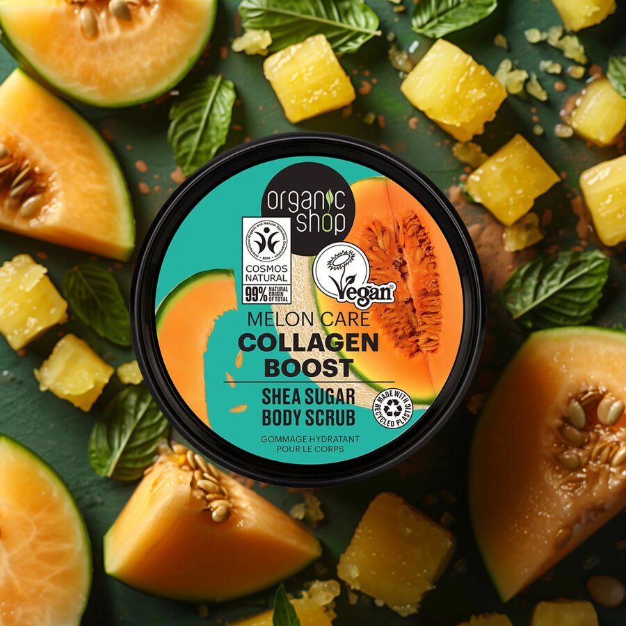 Organic Shop shea sugar body scrub collagen boost 250 ml