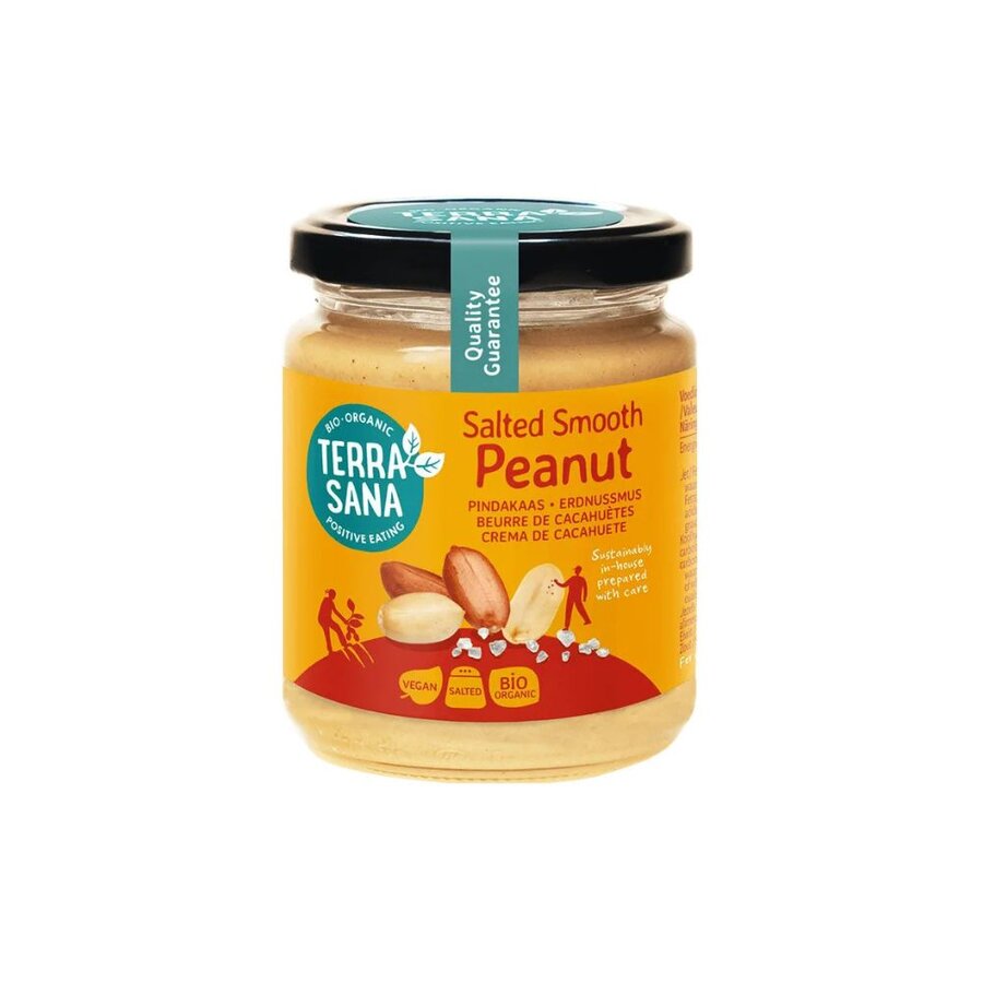 TerraSana smooth peanøttsmør med himalayasalt 250 g