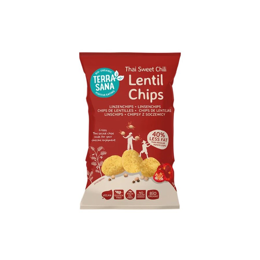TerraSana lentil chips thai sweet chili 75 g